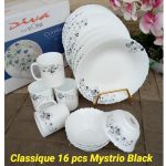 Diva 16 pcs Classique dinner set- Mystrio Black