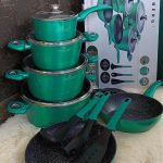 Edenberg cookware-15pcs Green